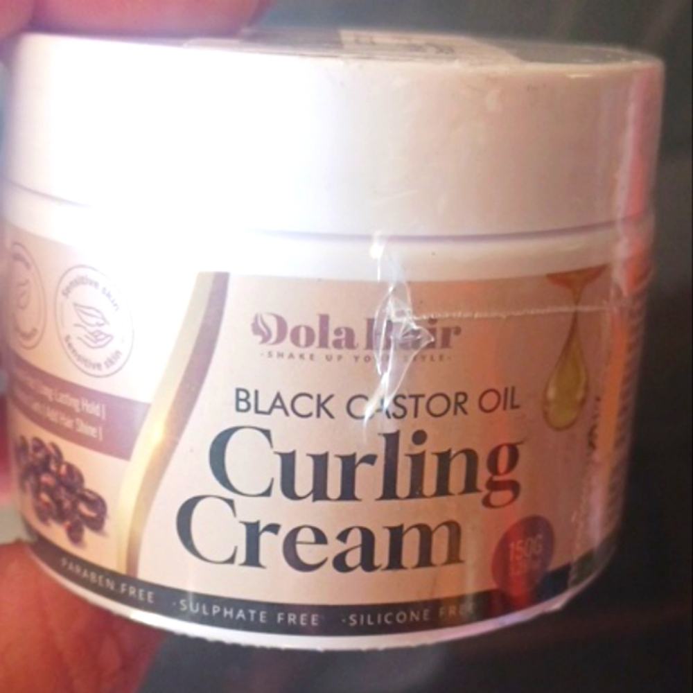 Castor Oil Curling Cream Curl Enhancer Styling Cream Repair Frizzy Hair 5.291oz.